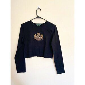 Lauren Ralph Lauren long sleeve active crop top size small